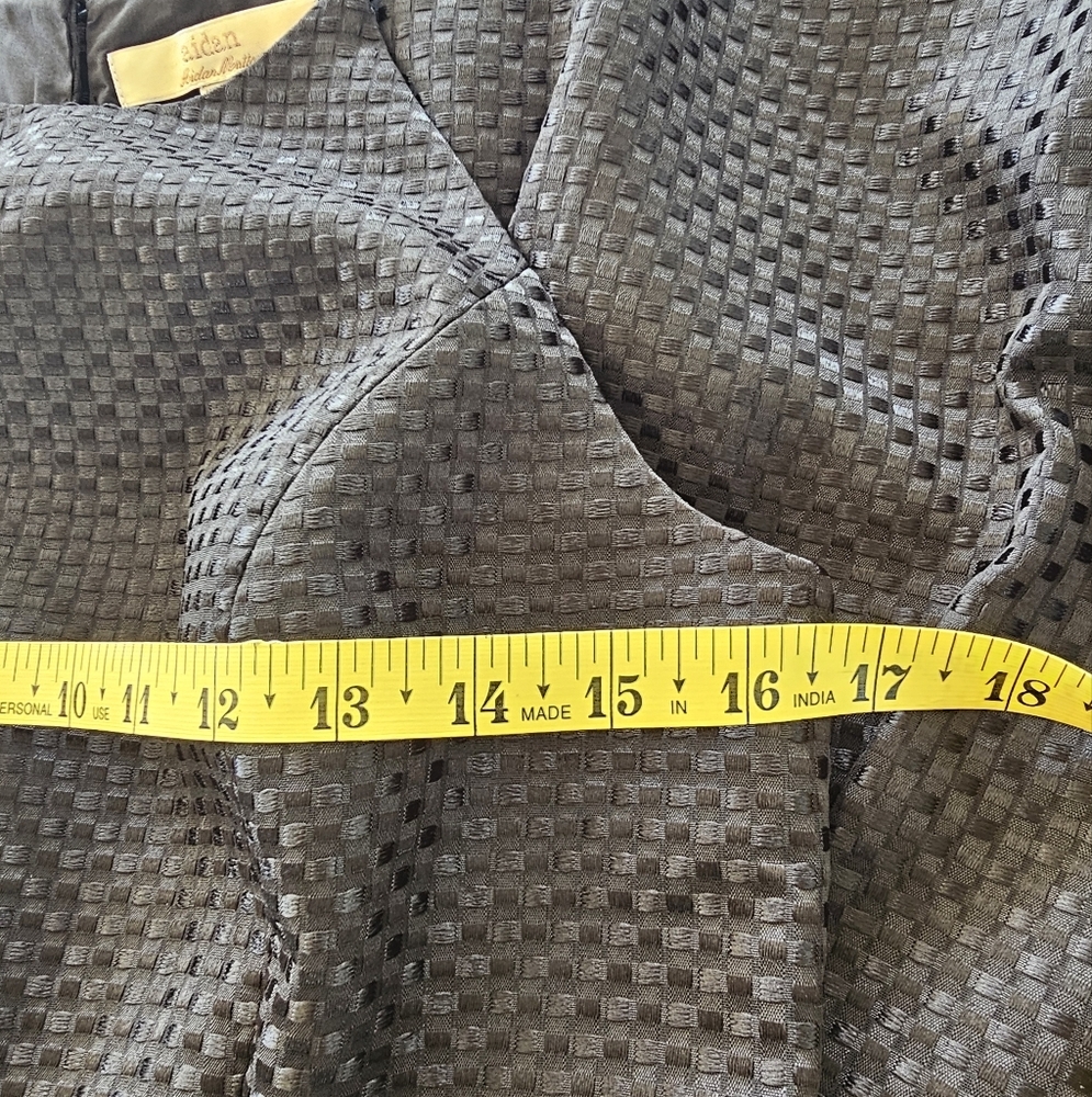 Aidan Mattox Black Textured High Low Cocktail Dress Party Evening Size 6 - Picture 11 of 14